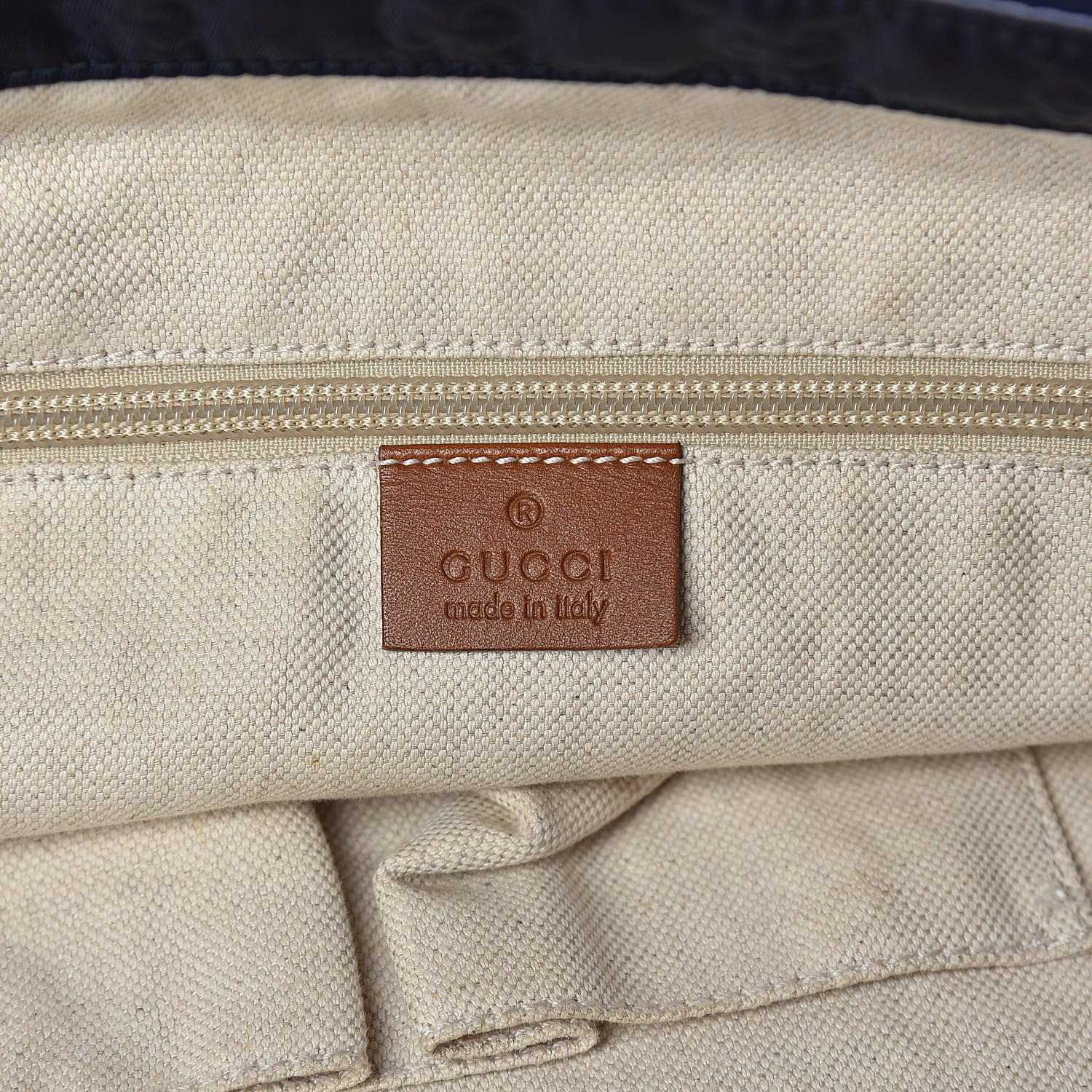 Gucci Nylon Monogram Large Tote Navy 6 of 11