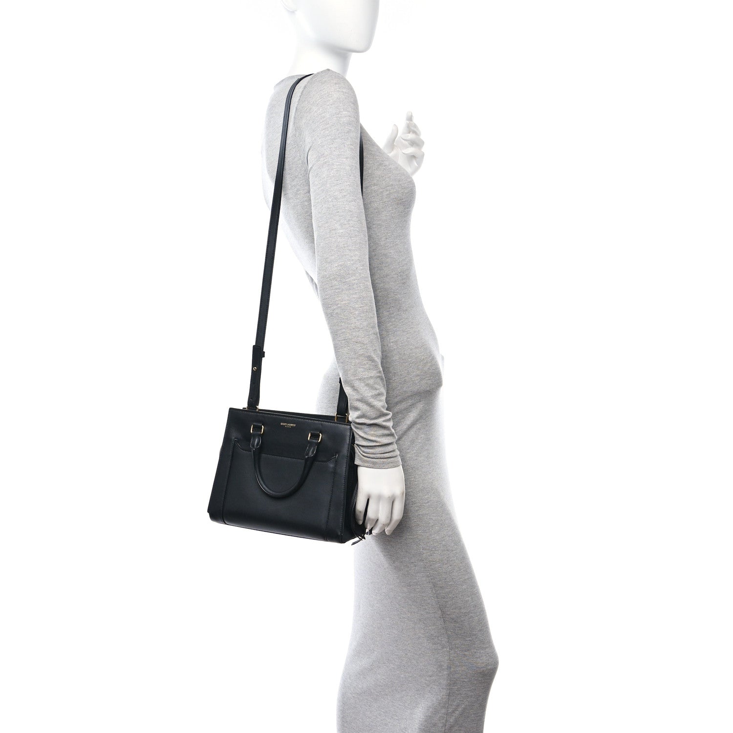 Saint Laurent Smooth Calfskin Small East Side Tote Black 2 of 18