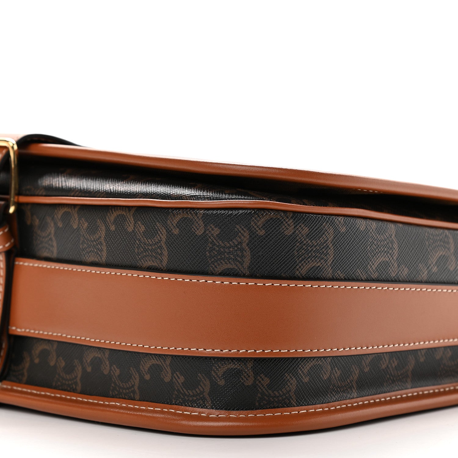 Celine Triomphe Canvas Messenger Folco Bag Tan 9 of 9