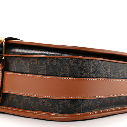 Celine Triomphe Canvas Messenger Folco Bag Tan 9 of 9