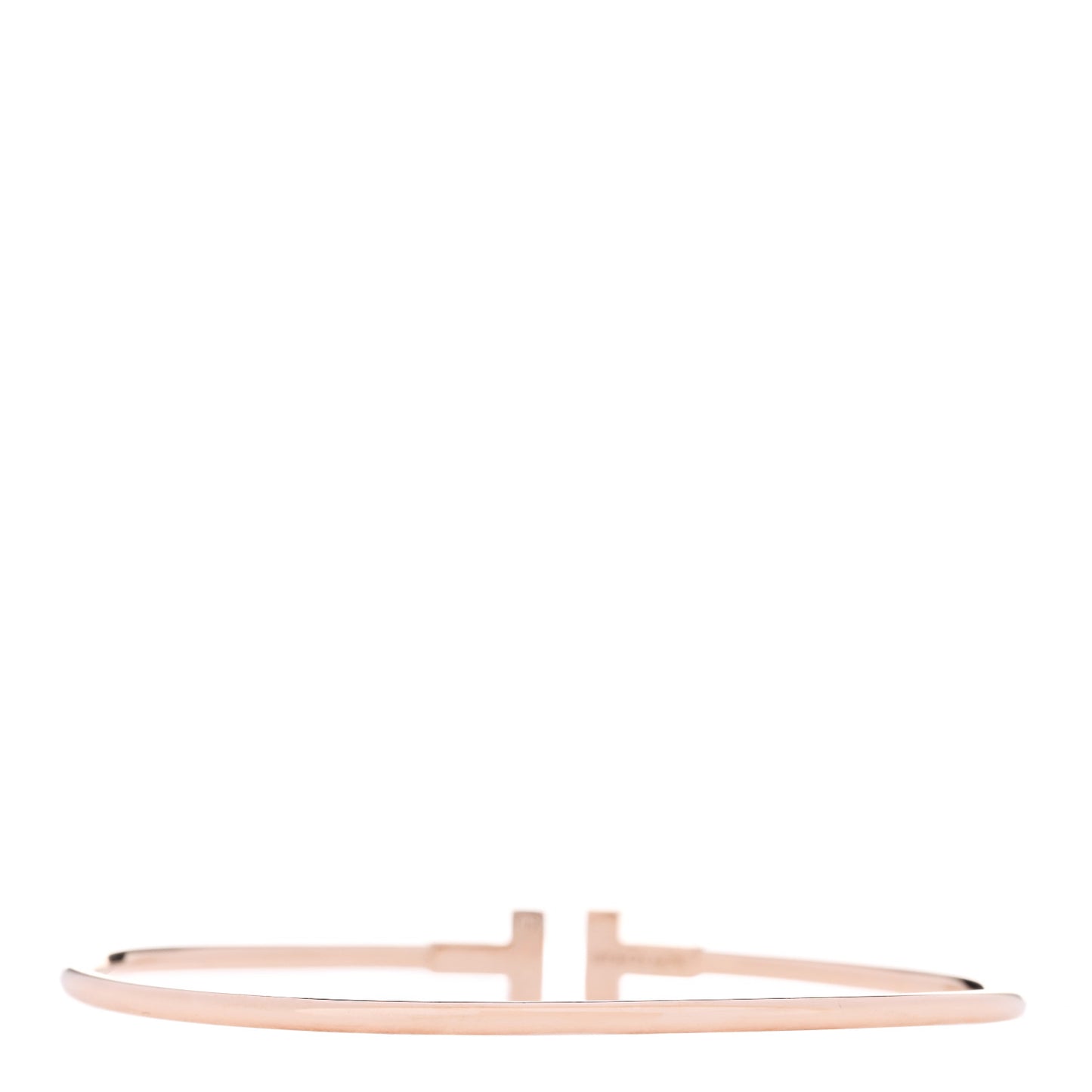 18K Rose Gold Narrow T Wire Bracelet