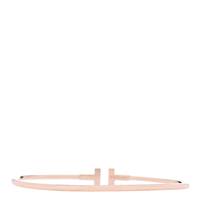 Tiffany 18K Rose Gold Narrow T Wire Bracelet 2 of 4