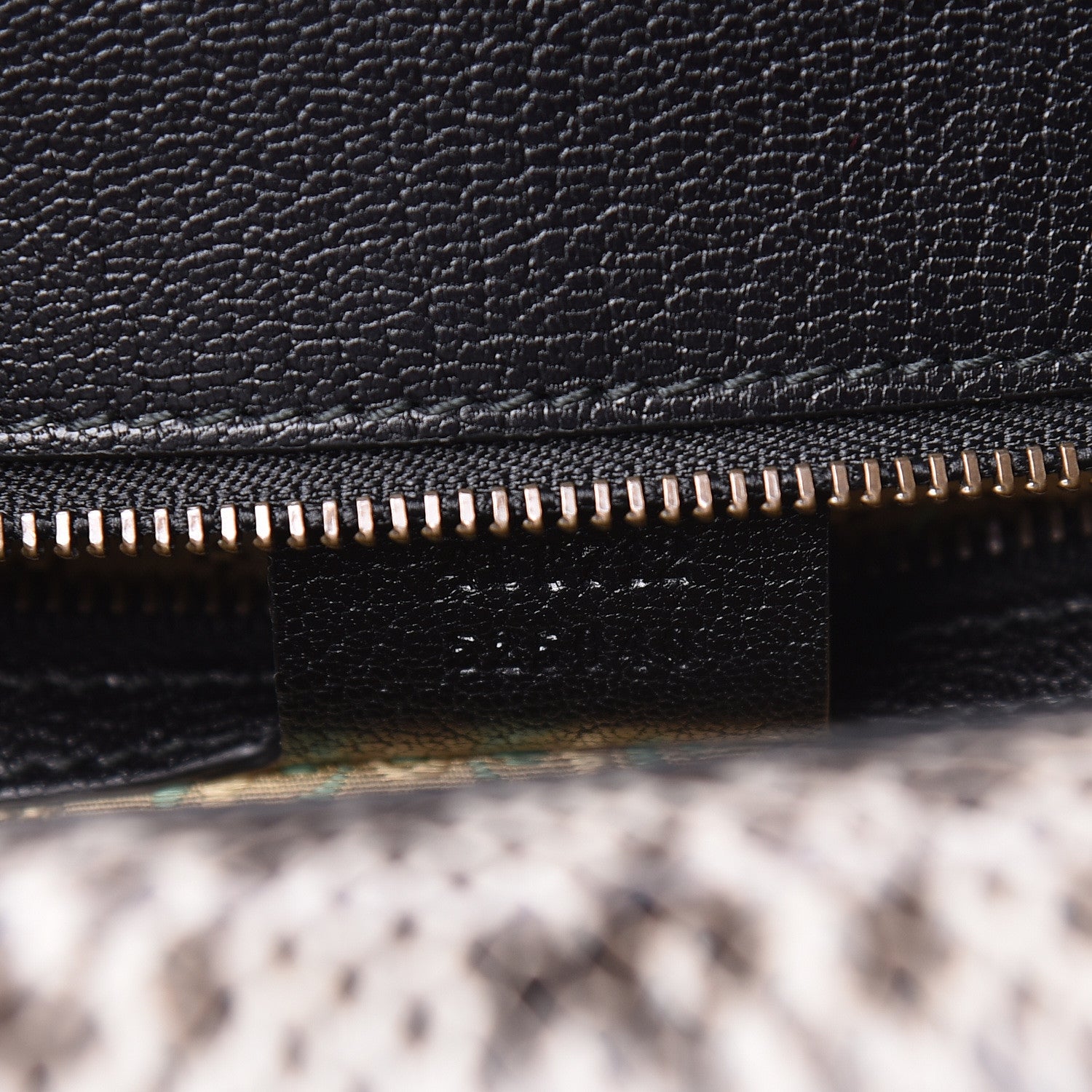 Gucci Calfskin Snakeskin Studded Medium Ottilia Top Handle Bag Black 8 of 18