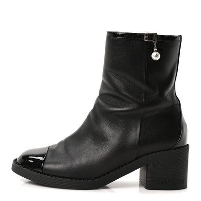 Jimmy Choo Nappa Patent Pearl Adry 60mm Ankle Boots 39.5 Black 1 of 9