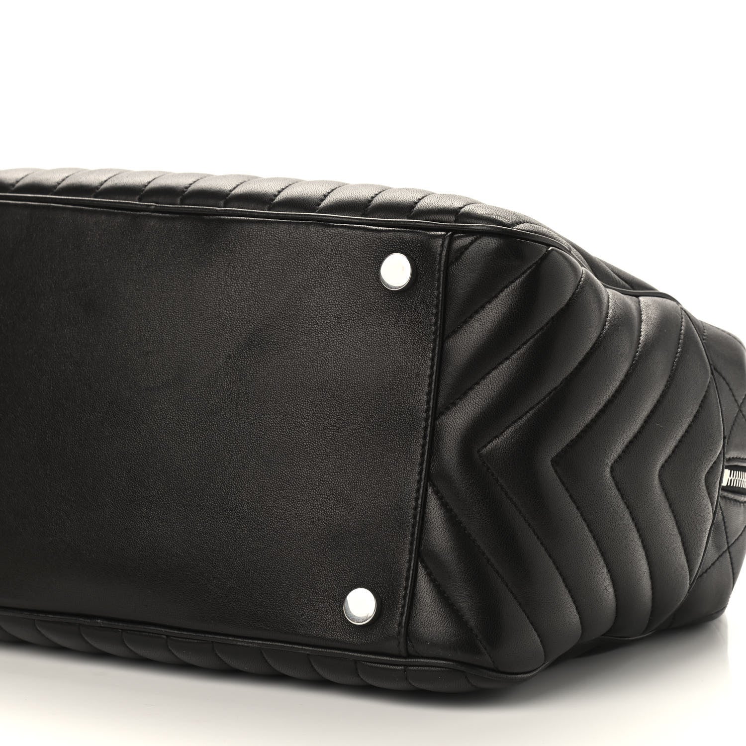 Saint Laurent Lambskin Mixed Matelasse Joan Bowling Bag Black 8 of 8