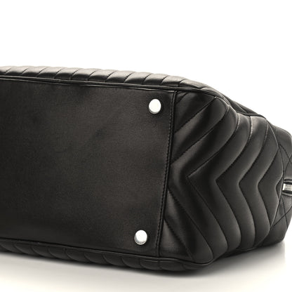 Saint Laurent Lambskin Mixed Matelasse Joan Bowling Bag Black 8 of 8