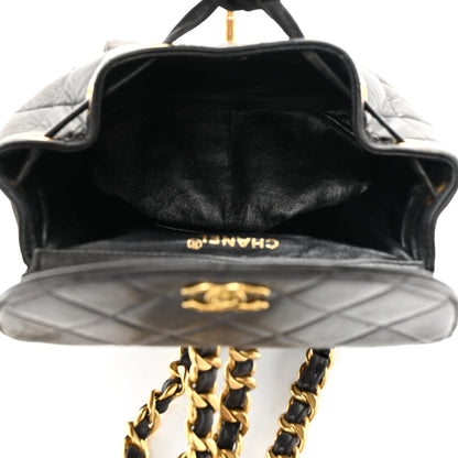 Chanel Lambskin Quilted Drawstring Backpack Black 5 of 11