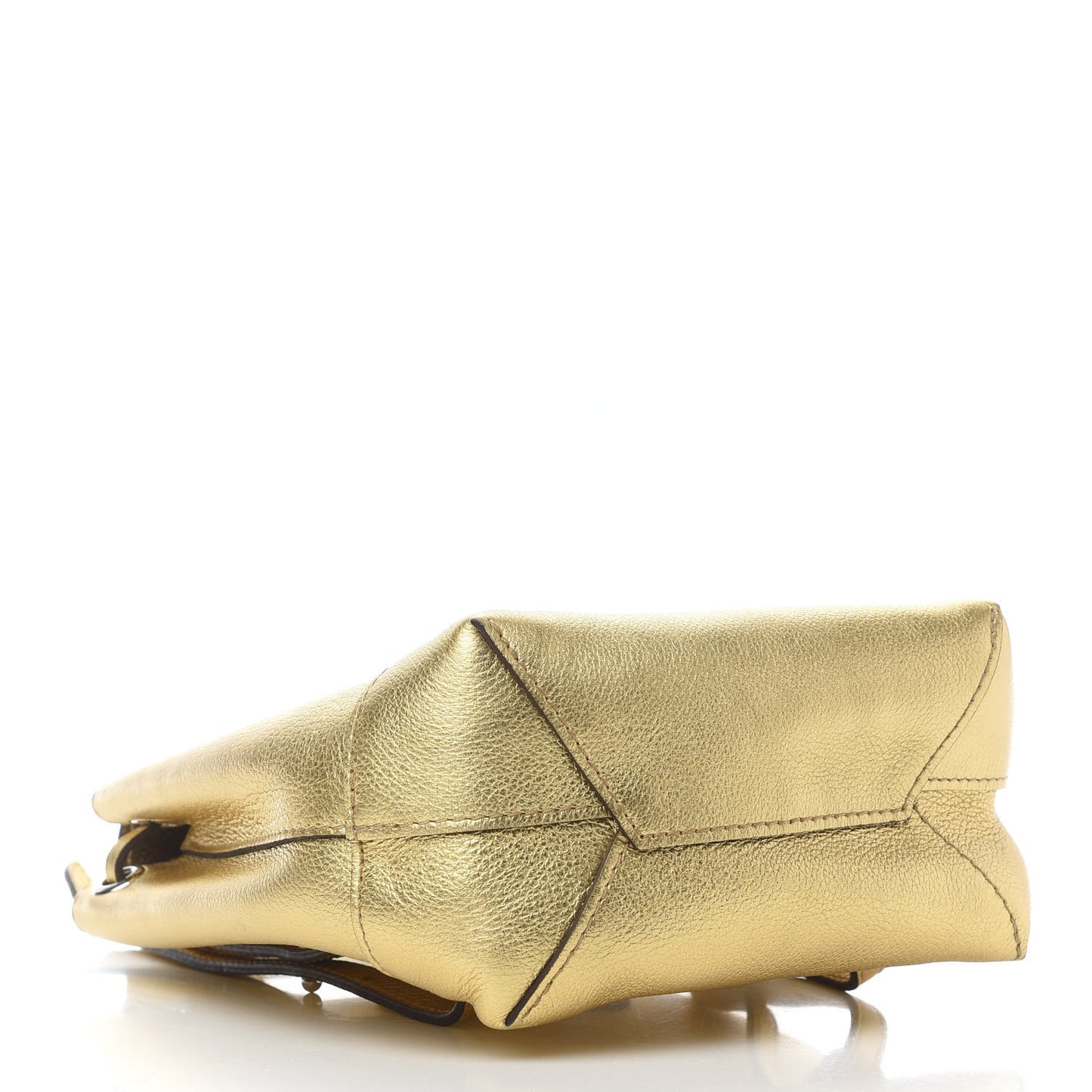 Metallic Calfskin Lockme Mini Backpack Gold