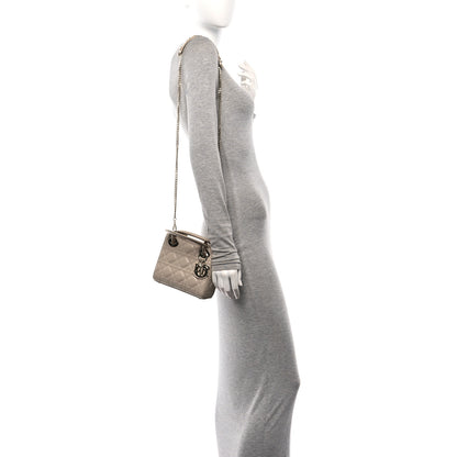 Christian Dior Lambskin Cannage Mini Lady Dior Sand 2 of 11