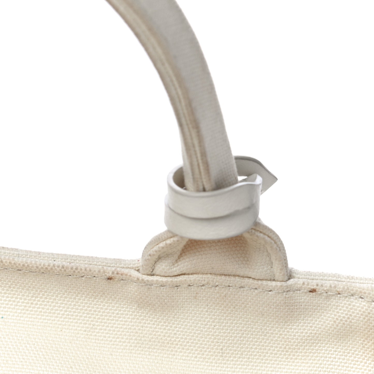 Canvas Wicker Tote White