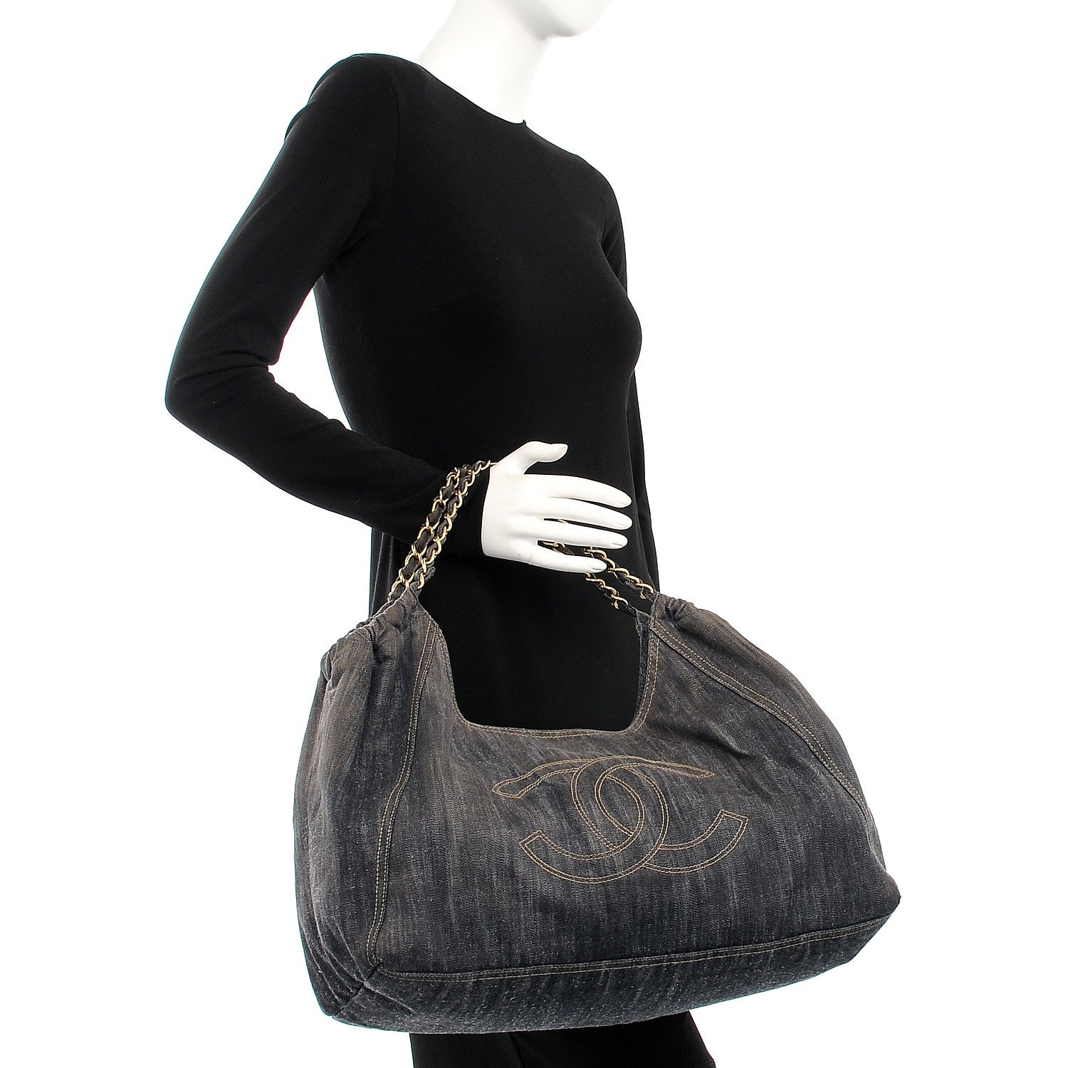 Chanel Denim XL Coco Cabas Tote Blue 2 of 10