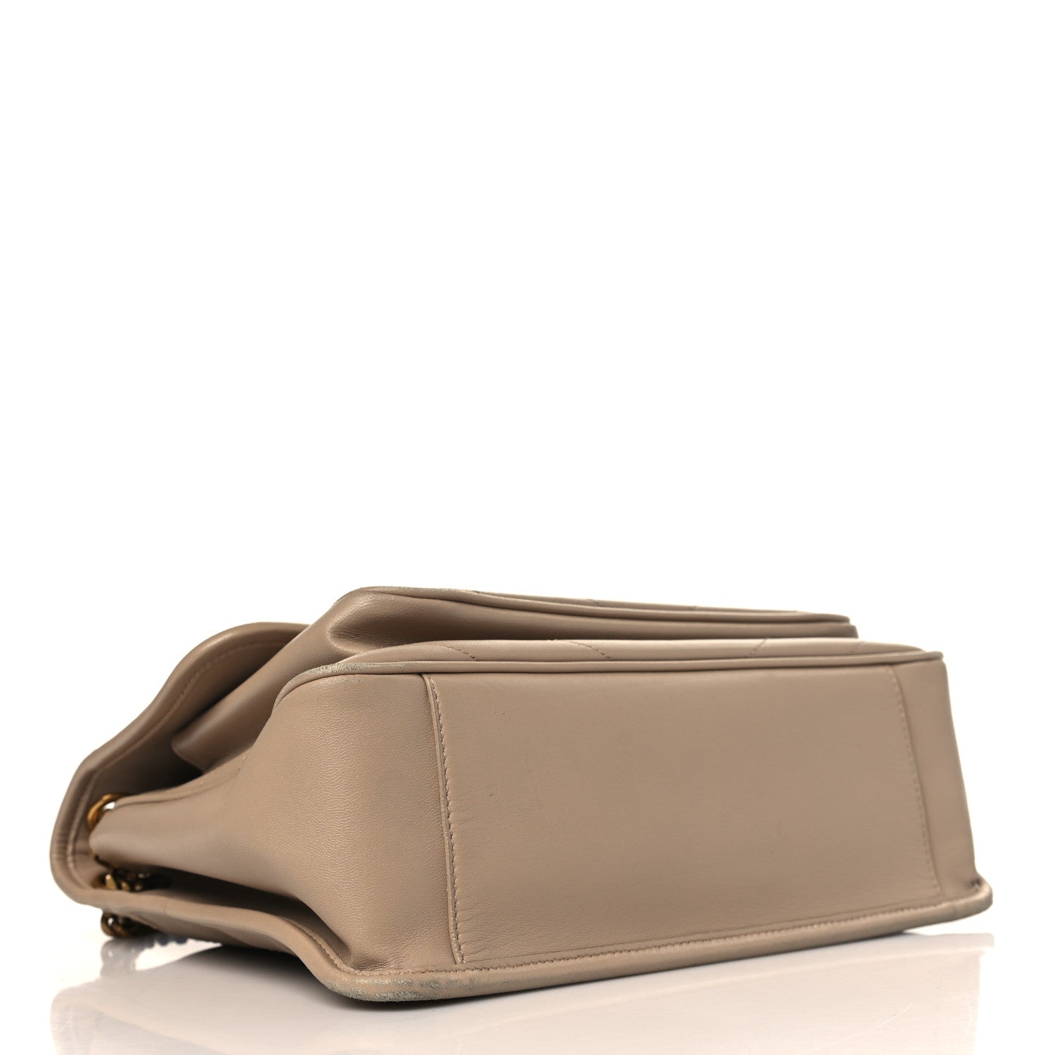 Saint Laurent Lambskin Matelasse Monogram Medium Niki Chain Satchel Dark Beige 4 of 11