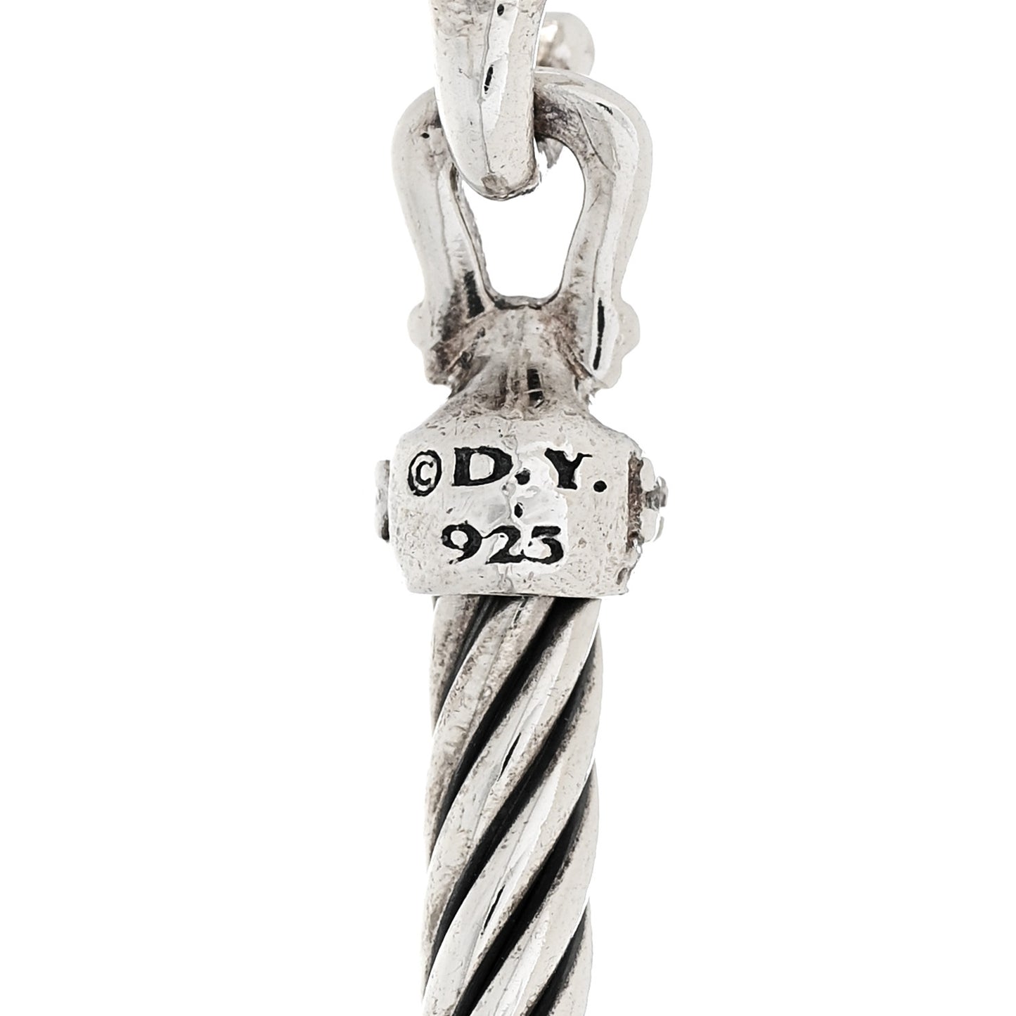 Sterling Silver Diamond 3mm Cable Buckle Bracelet