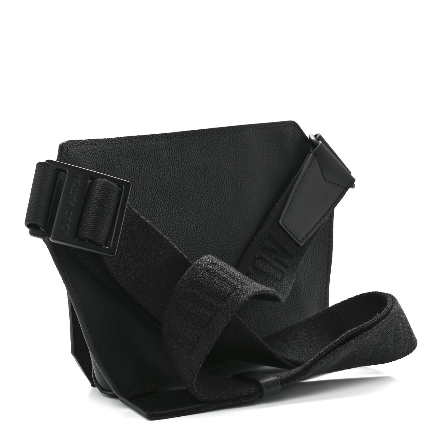 Grained Calfskin Aerogram Takeoff Sling Black