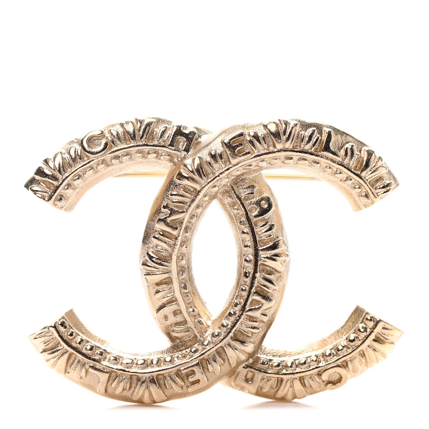 Chanel CC Logo Brooch Gold 1 of 3
