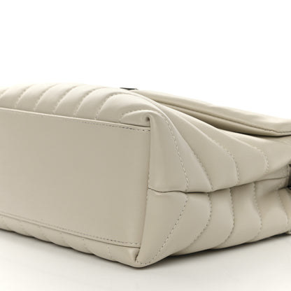 Saint Laurent Calfskin Y Quilted Monogram Small Loulou Chain Satchel Crema Soft 10 of 15