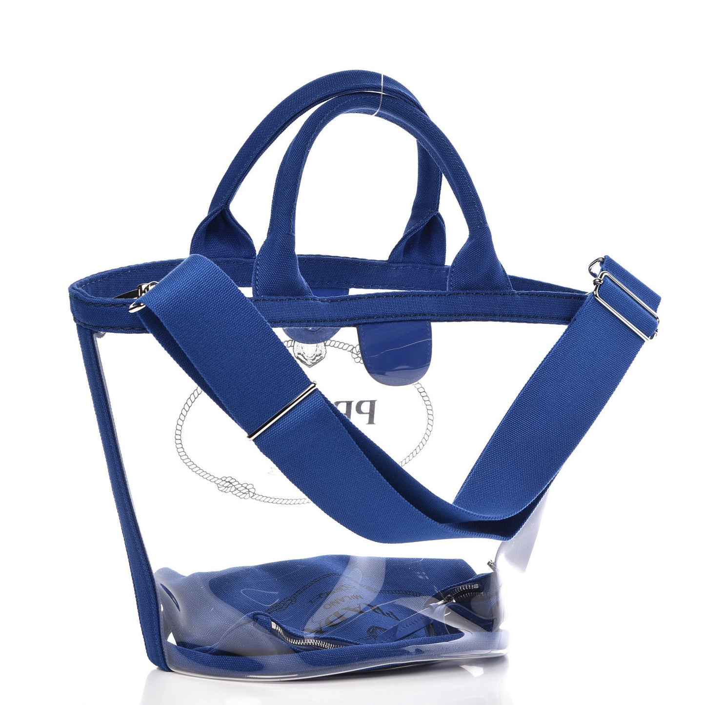 Plexiglass Canapa Small Shopper Tote Cobalto