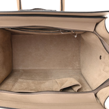 Celine Drummed Calfskin Mini Luggage Dune 4 of 7
