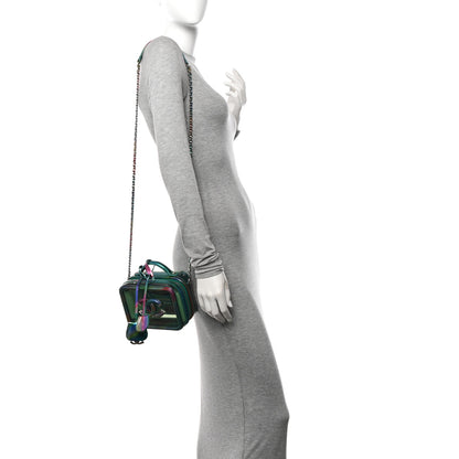 Chanel PVC Patent Calfskin Patent Lambskin Small CC Vanity Case Green 2 of 11