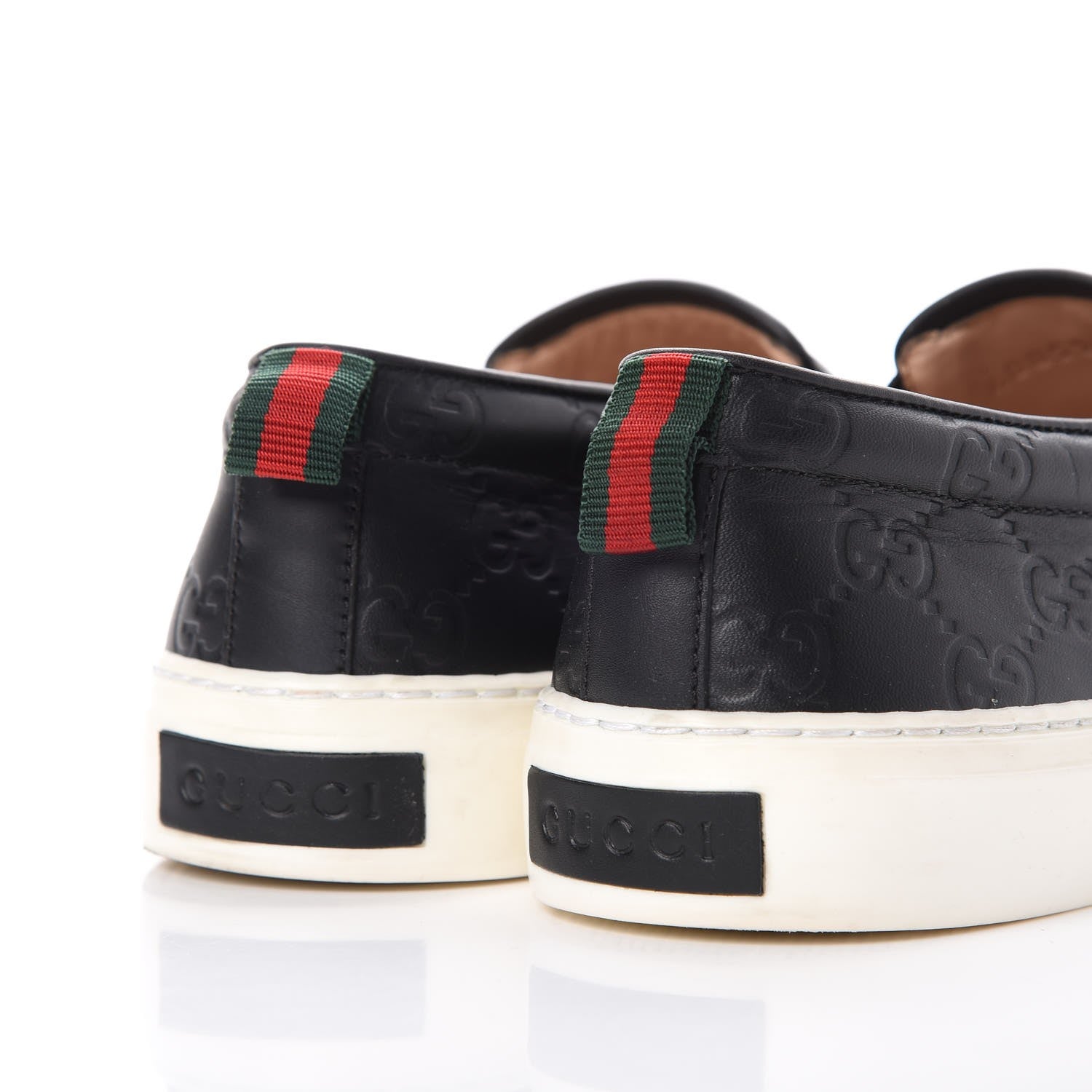 Gucci Guccissima Dublin Slip On Sneakers 38 Black 12 of 14