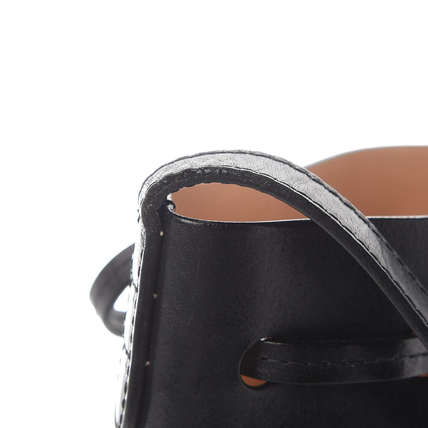Mansur Gavriel Vegetable Tanned Calfskin Mini Mini Bucket Bag Black Ballerina 11 of 14