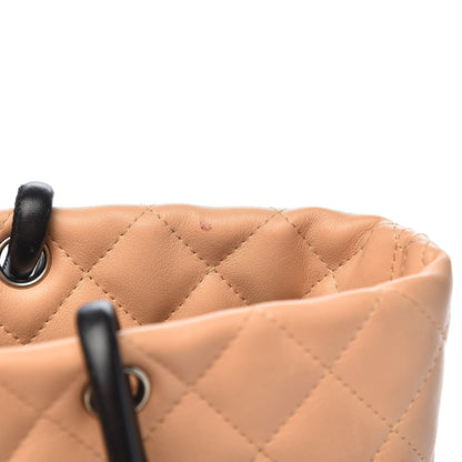 Chanel Calfskin Quilted Medium Cambon Tote Beige Black 9 of 19