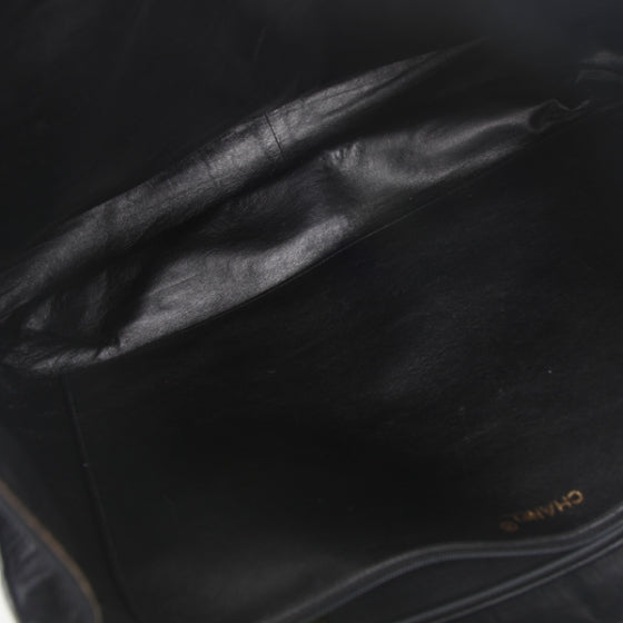 Lambskin Jumbo Shoulder Bag Black