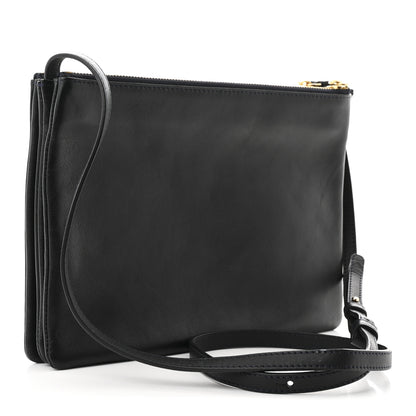 Celine Lambskin Large Trio Crossbody Bag Navy Blue 2 of 10