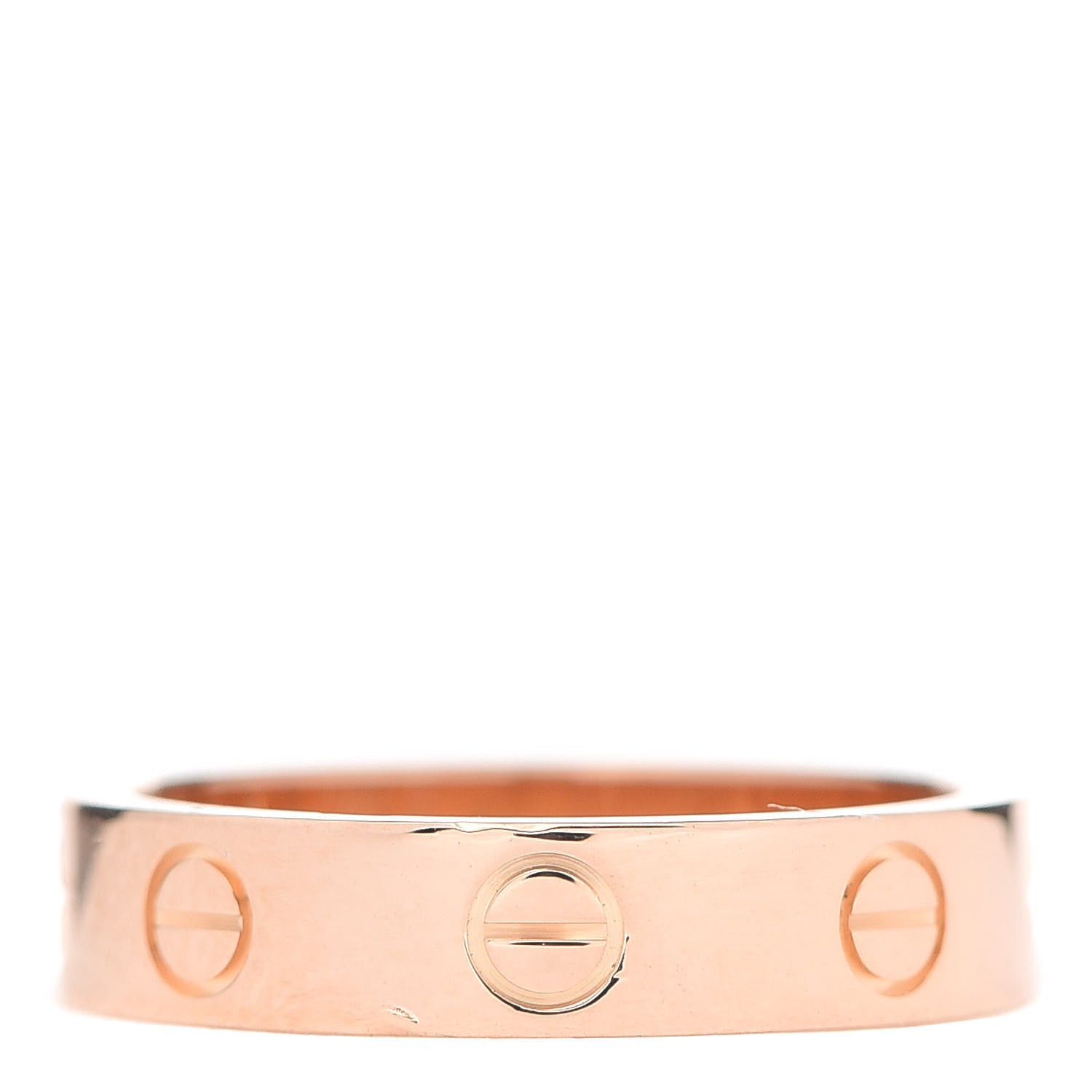 Cartier 18K Pink Gold Diamond 4mm LOVE Wedding Band Ring 49 4.75 3 of 6
