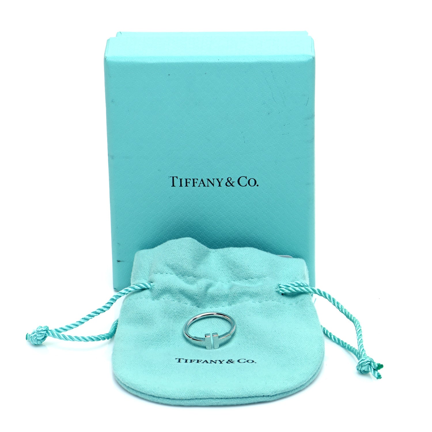 Tiffany 18K White Gold T Wire Ring 49 5 5 of 5