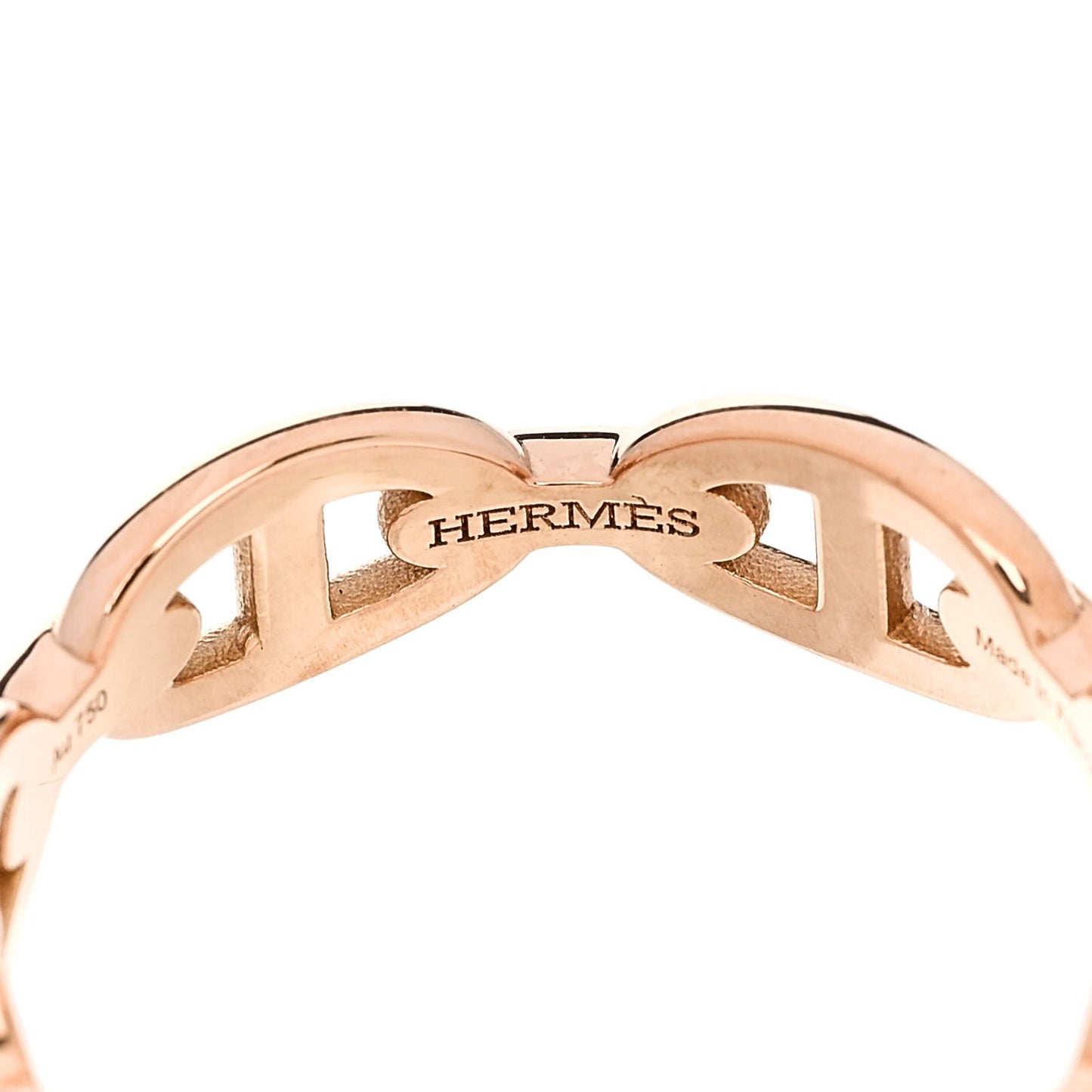 18K Rose Gold PM Chaine d'Ancre Enchainee Ring 59 8.75