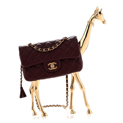 Chanel Lambskin Quilted Mini Giraffe Flap Dark Burgundy 1 of 13