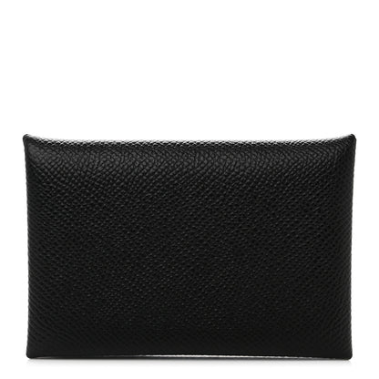 Hermes Epsom Calvi Card Case Black 1 of 7