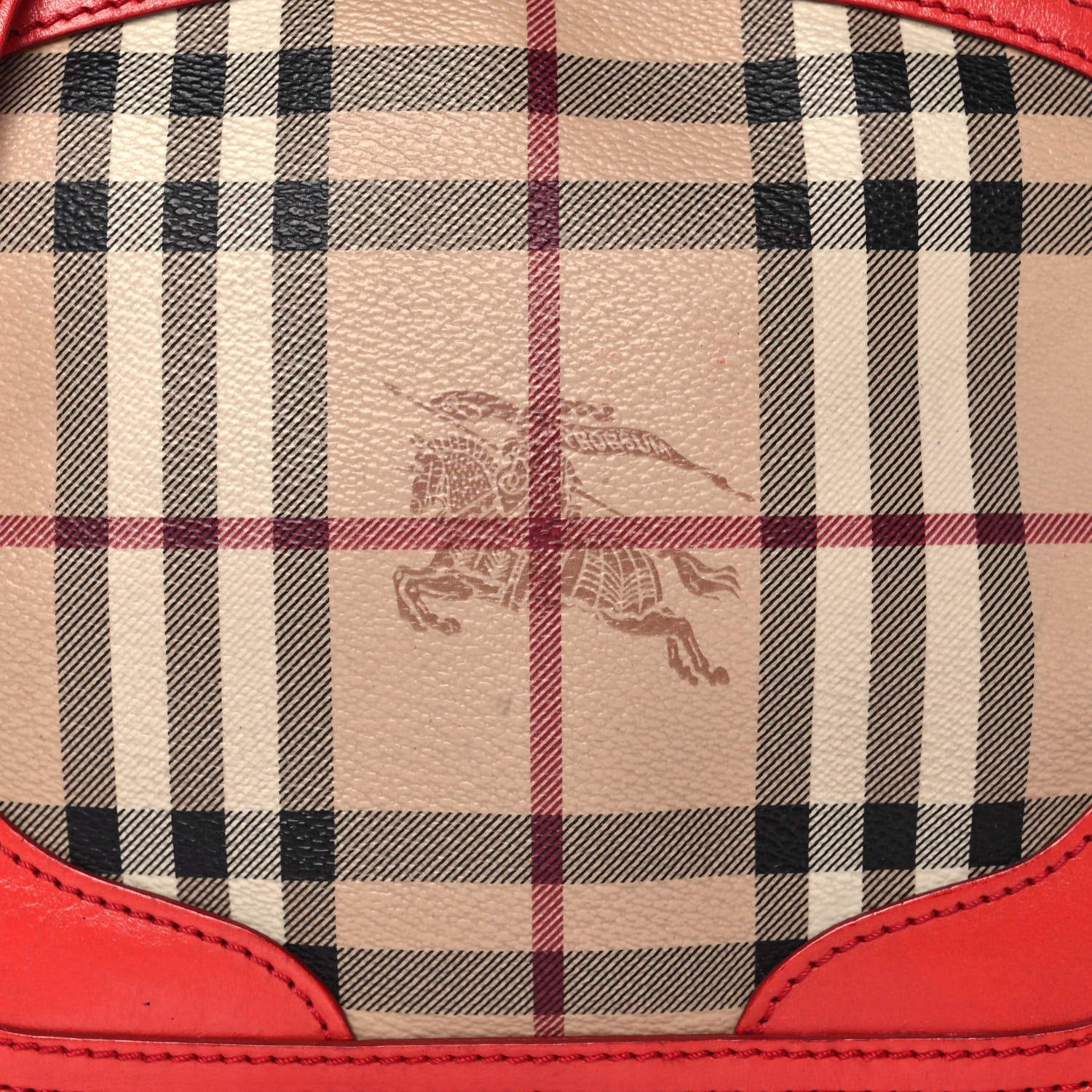 Burberry Haymarket Check Mini Orchard Crossbody Military Red 8 of 13