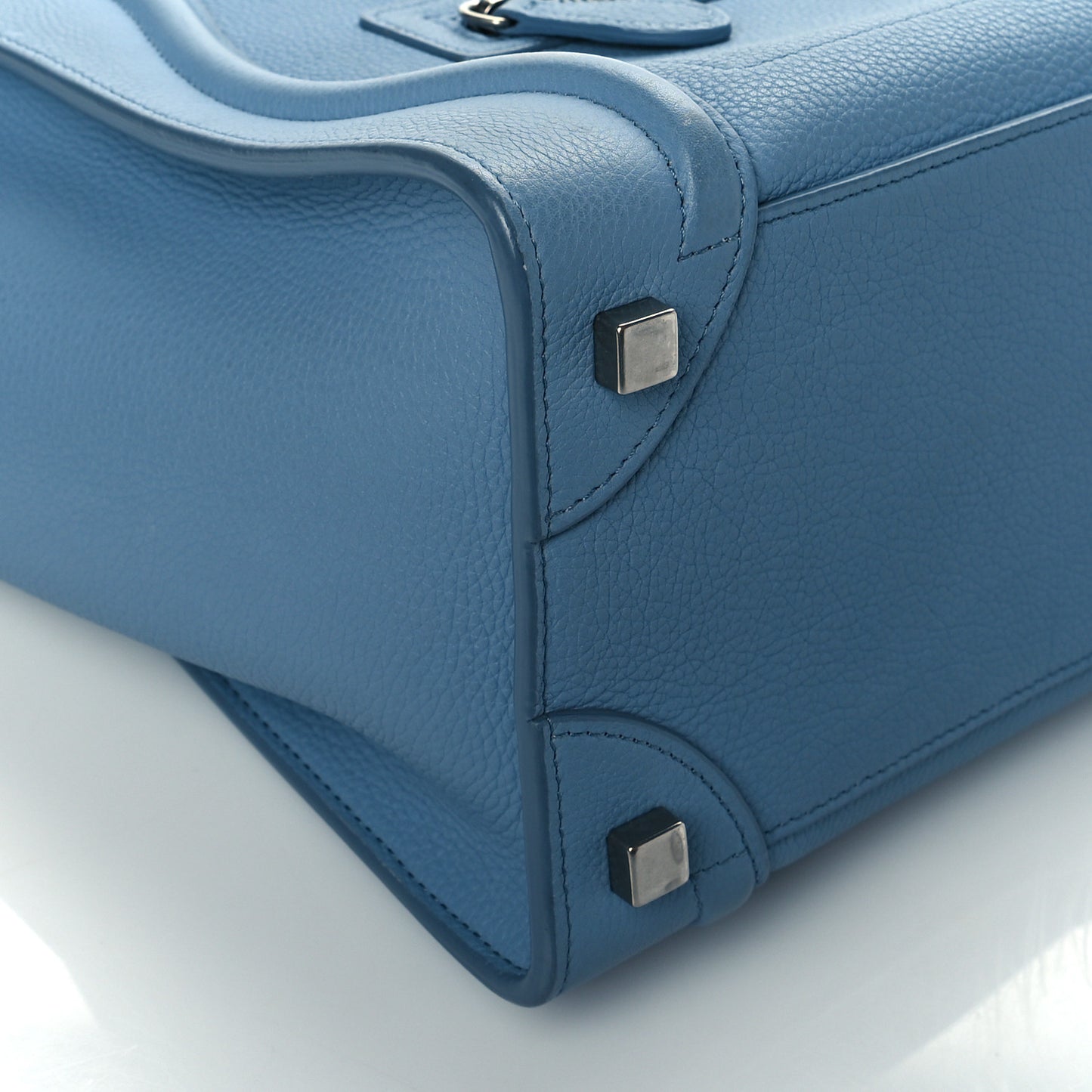 Drummed Calfskin Micro Luggage Slate