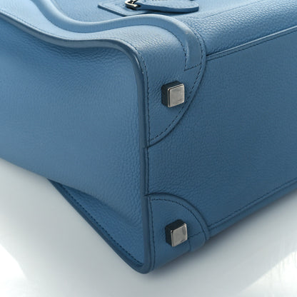 Celine Drummed Calfskin Micro Luggage Slate 8 of 9