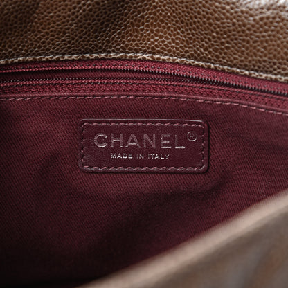 Chanel Crumpled Grained Calfskin Jumbo CC Crave Flap Beige 6 of 18