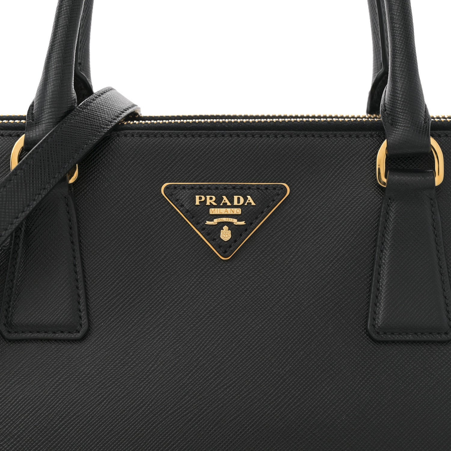 Prada Saffiano Lux Large Galleria Double Zip Tote Black 7 of 9