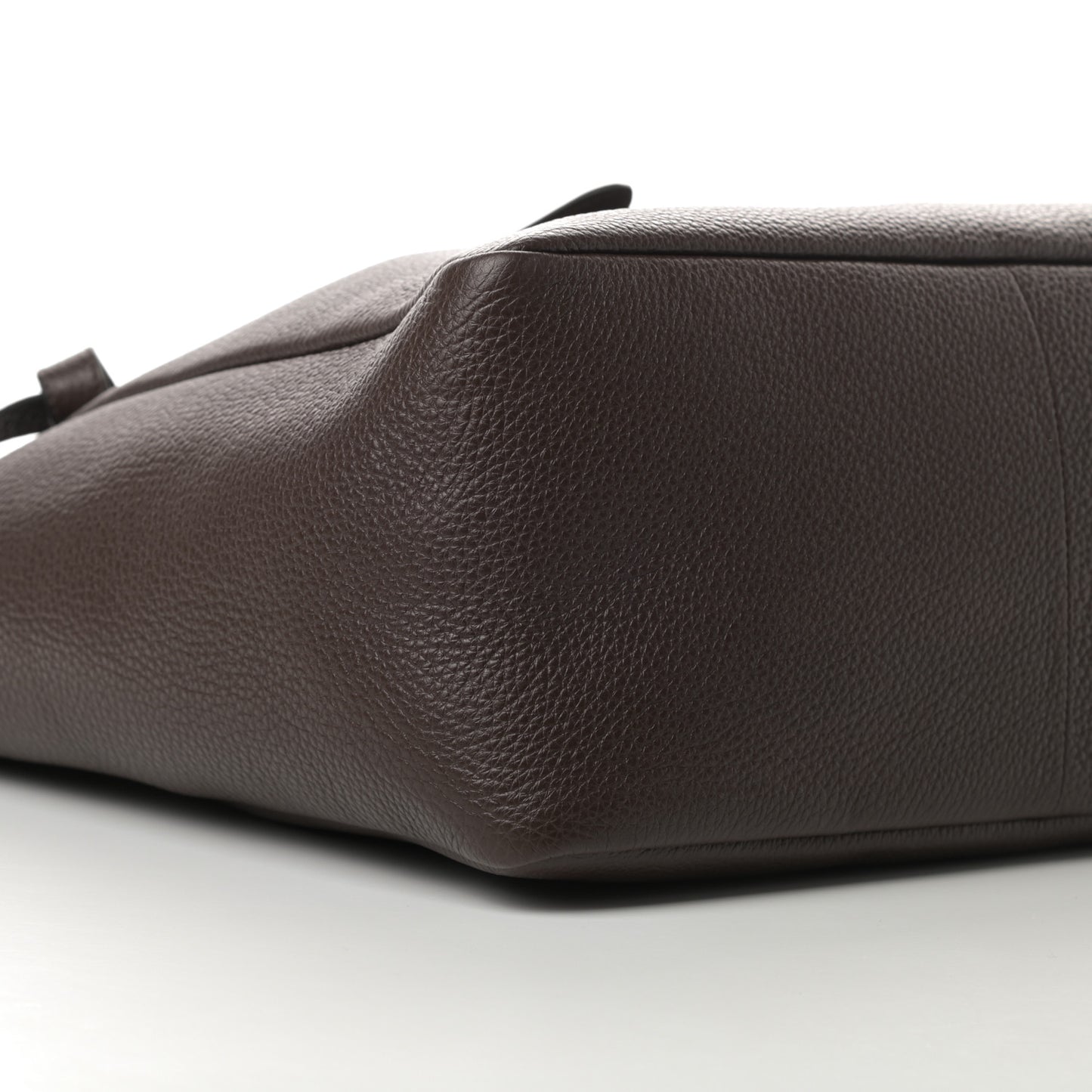 Vitello Daino Drawstring Bag Brown