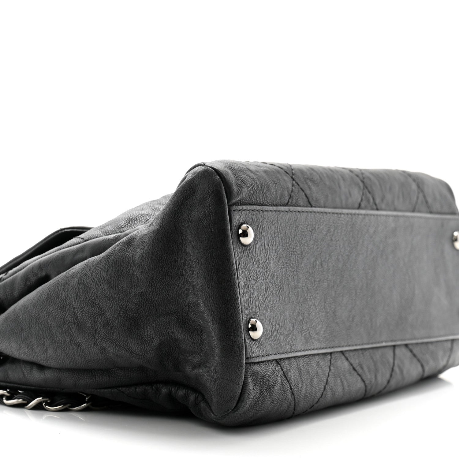 Chanel Calfskin Quilted Large Hamptons Flap Black 8 of 11