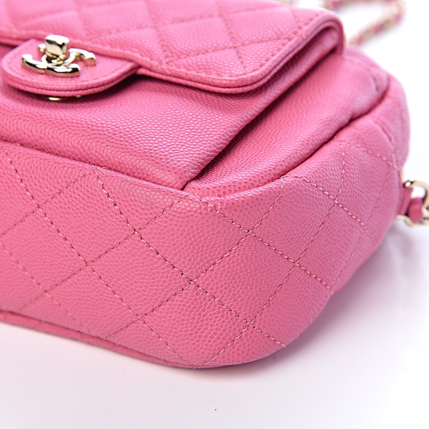 Chanel Caviar Quilted CC Day Camera Case Pink 10 of 10