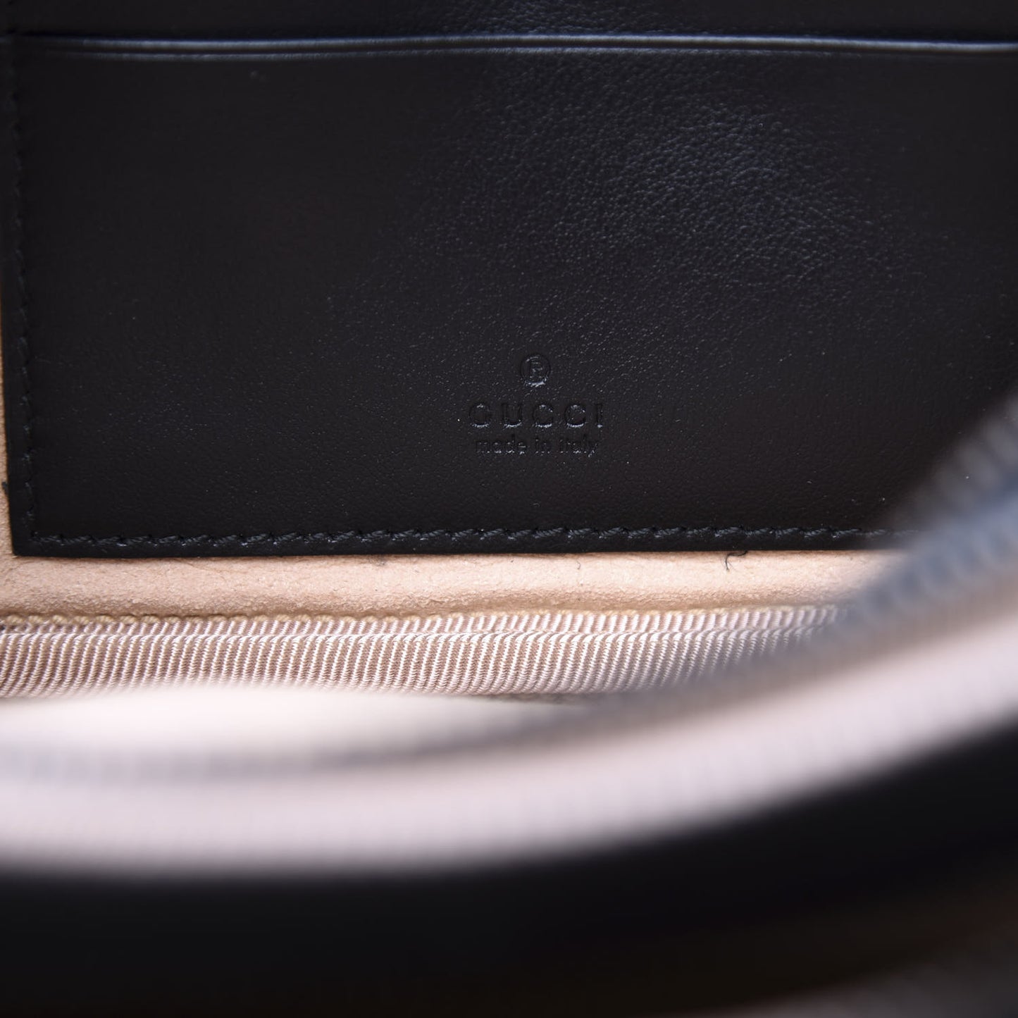 Calfskin Matelasse Mini GG Marmont Chain Crossbody Bag Black