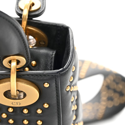 Christian Dior Lambskin Studded Mini Supple Lady Dior Black 11 of 15