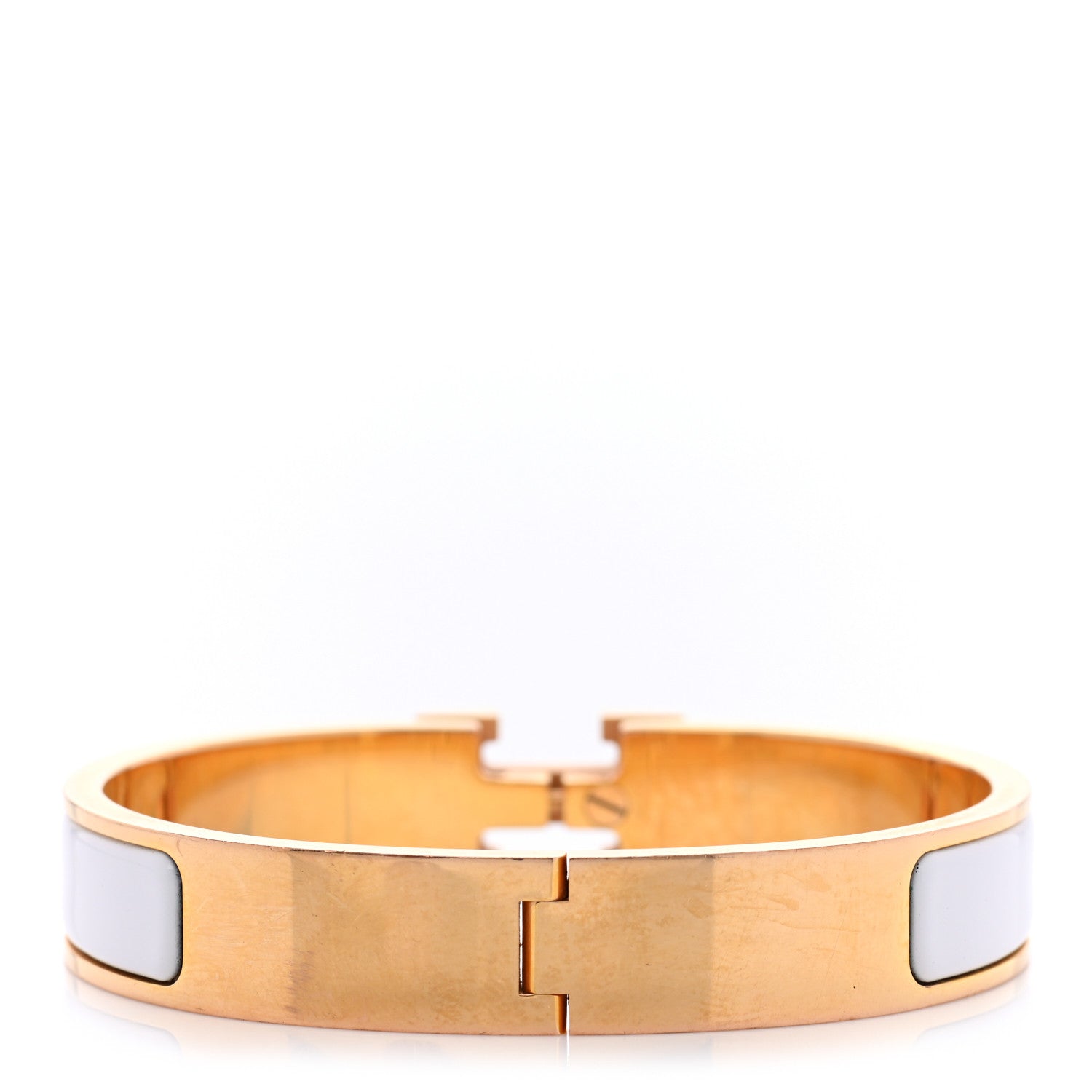 Hermes Enamel Narrow Clic Clac H Bracelet PM White 3 of 5