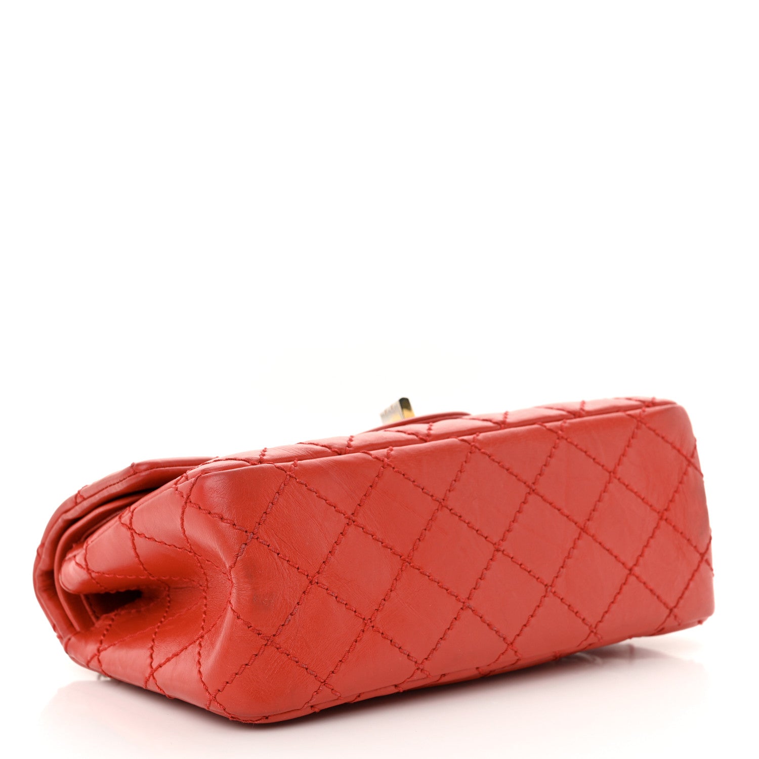 Chanel Aged Calfskin Quilted 2.55 Reissue Mini Flap Red 4 of 13
