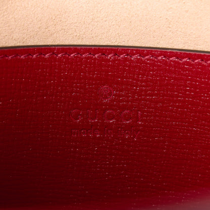 Gucci Azalea Calfskin Web Monochrome Horsebit 1955 Shoulder Bag New Cherry Red 7 of 12