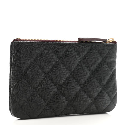 Chanel Caviar Quilted Small Cosmetic Case Black 3 of 8