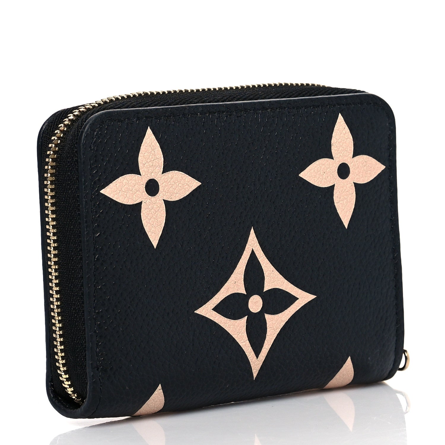 Louis Vuitton Empreinte Monogram Giant Zippy Coin Purse Black Beige 3 of 8