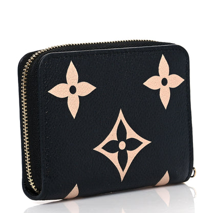 Louis Vuitton Empreinte Monogram Giant Zippy Coin Purse Black Beige 3 of 8