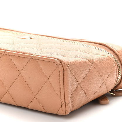 Chanel Caviar Quilted Top Handle Slim Vanity With Chain Brown 9 of 10